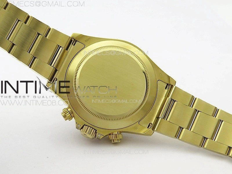 Daytona 116589RBOW YG Rainbow Crystal APSF Best Edition Black Dial on SS Bracelet A7750