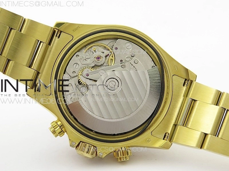 Daytona 116589RBOW YG Rainbow Crystal APSF Best Edition Black Dial on SS Bracelet A7750