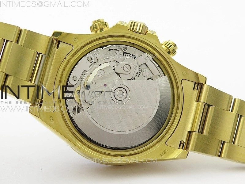 Daytona 116589RBOW YG Rainbow Crystal APSF Best Edition Black Dial on SS Bracelet A7750