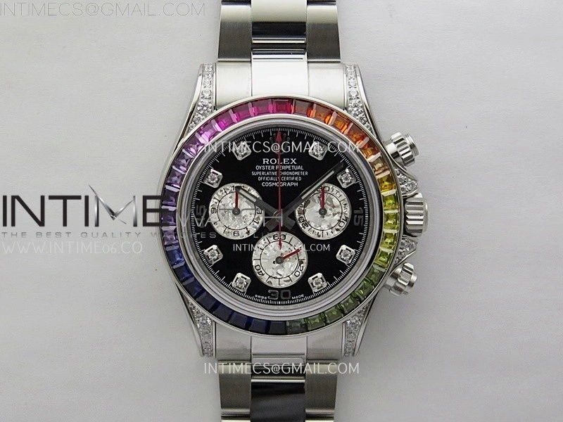Daytona 116599RBOW Rainbow ZF 1:1 Best Edition Black Diamonds Dial on SS Bracelet SH4130