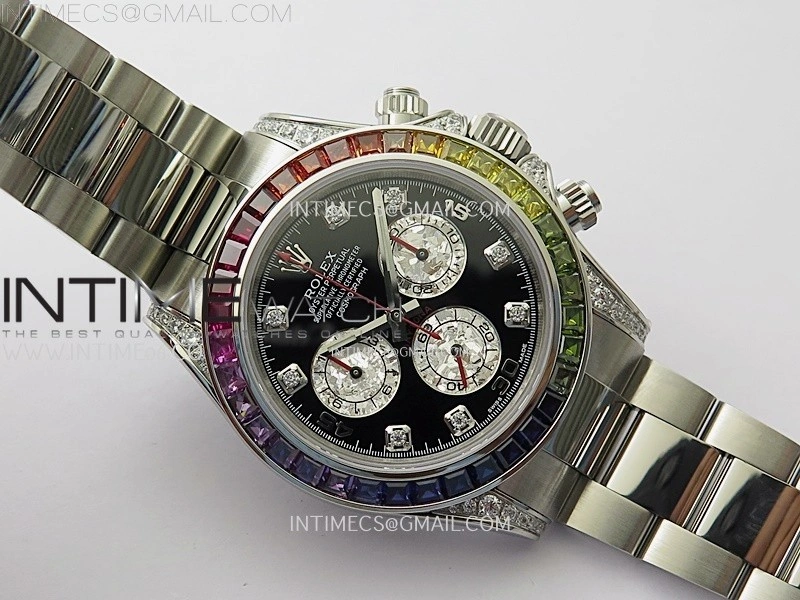 Daytona 116599RBOW Rainbow ZF 1:1 Best Edition Black Diamonds Dial on SS Bracelet SH4130