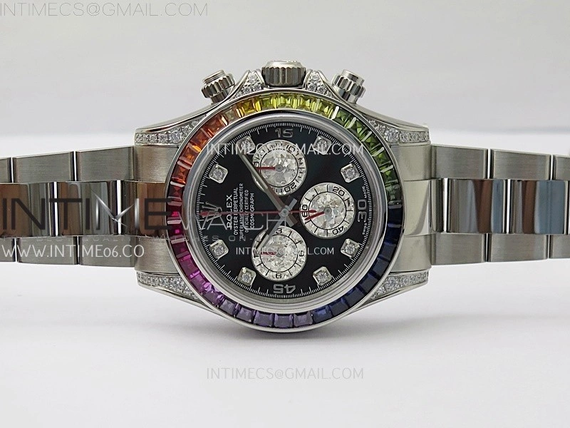 Daytona 116599RBOW Rainbow ZF 1:1 Best Edition Black Diamonds Dial on SS Bracelet SH4130