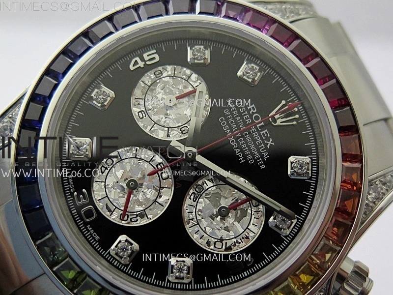 Daytona 116599RBOW Rainbow ZF 1:1 Best Edition Black Diamonds Dial on SS Bracelet SH4130
