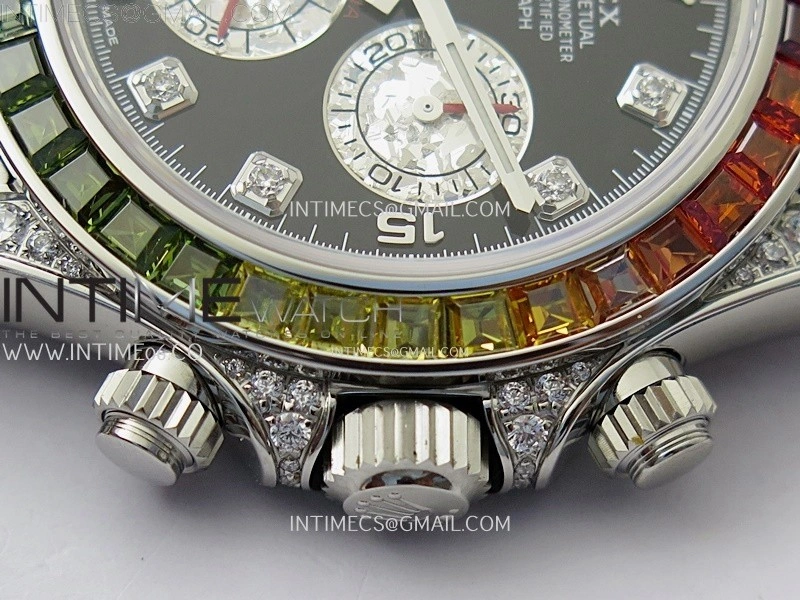 Daytona 116599RBOW Rainbow ZF 1:1 Best Edition Black Diamonds Dial on SS Bracelet SH4130
