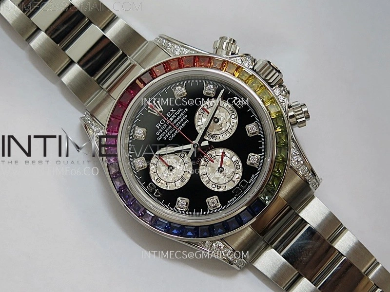 Daytona 116599RBOW Rainbow ZF 1:1 Best Edition Black Diamonds Dial on SS Bracelet SH4130