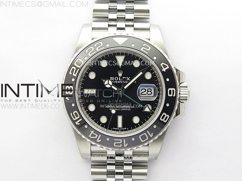 GMT Master II V2 116710 LN 904L SS AR+F 1:1 Best Edition Black Dial on Jubilee Bracelet DD3285 CHS