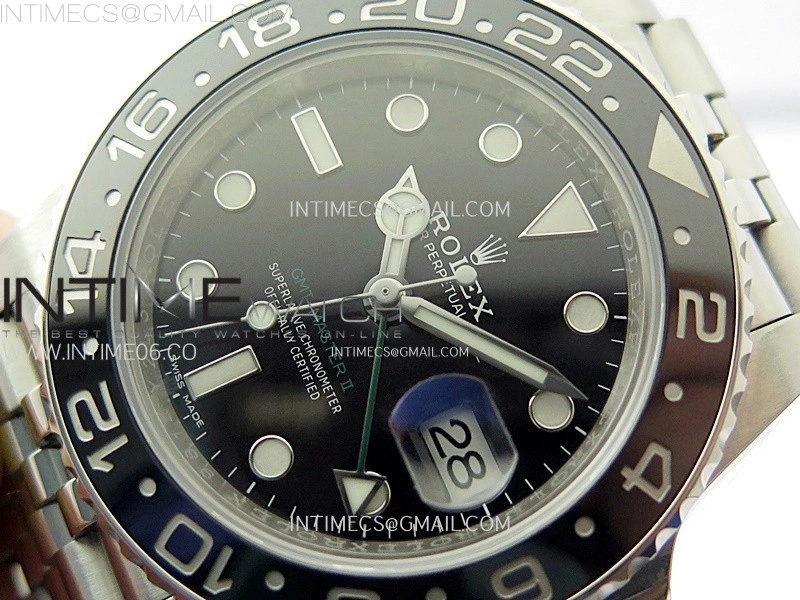 GMT Master II V2 116710 LN 904L SS AR+F 1:1 Best Edition Black Dial on Jubilee Bracelet DD3285 CHS