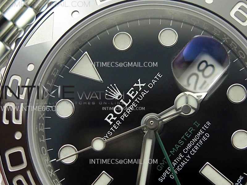 GMT Master II V2 116710 LN 904L SS AR+F 1:1 Best Edition Black Dial on Jubilee Bracelet DD3285 CHS