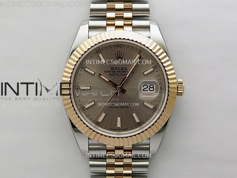 DateJust 41mm 126331 904 SS RG AR+F 1:1 RG Dial Stick Markers On SS RG Jubilee Bracelet DD3235 V2