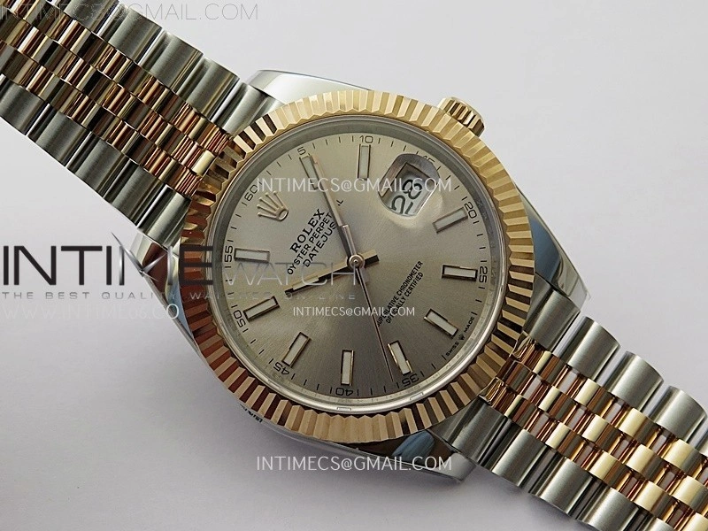 DateJust 41mm 126331 904 SS RG AR+F 1:1 RG Dial Stick Markers On SS RG Jubilee Bracelet DD3235 V2