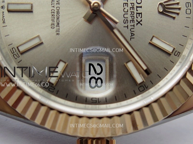 DateJust 41mm 126331 904 SS RG AR+F 1:1 RG Dial Stick Markers On SS RG Jubilee Bracelet DD3235 V2