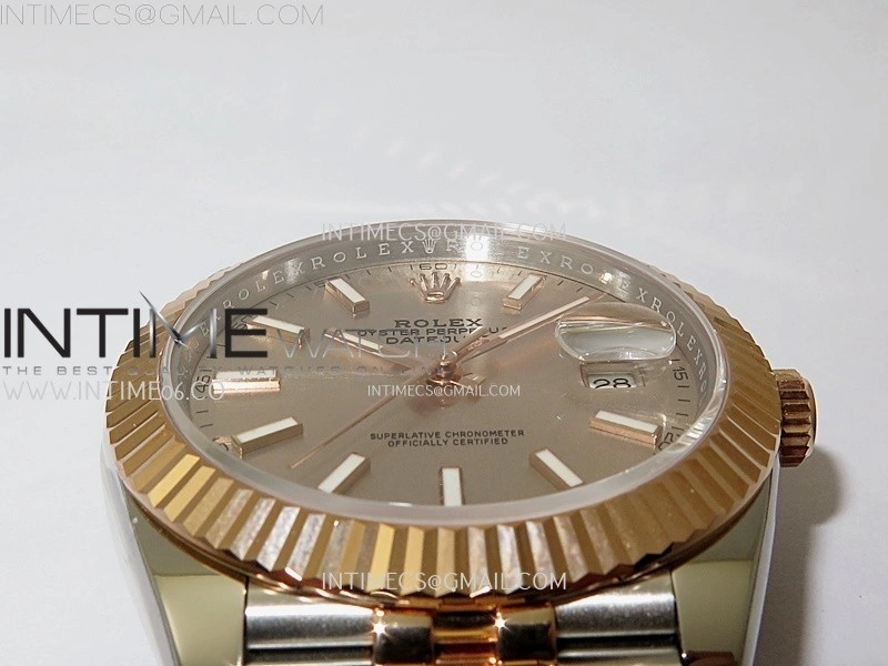 DateJust 41mm 126331 904 SS RG AR+F 1:1 RG Dial Stick Markers On SS RG Jubilee Bracelet DD3235 V2