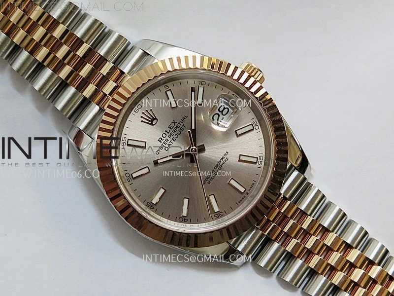 DateJust 41mm 126331 904 SS RG AR+F 1:1 RG Dial Stick Markers On SS RG Jubilee Bracelet DD3235 V2