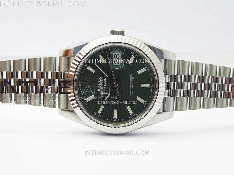 DateJust 41 126334 904L SS VSF 1:1 Best Edition Green Fluted Dial on Jubilee Bracelet VS3235