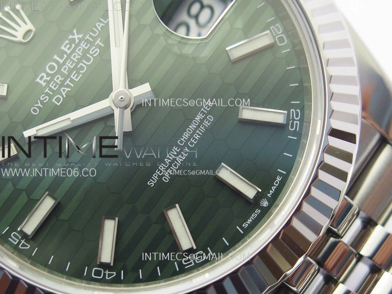 DateJust 41 126334 904L SS VSF 1:1 Best Edition Green Fluted Dial on Jubilee Bracelet VS3235