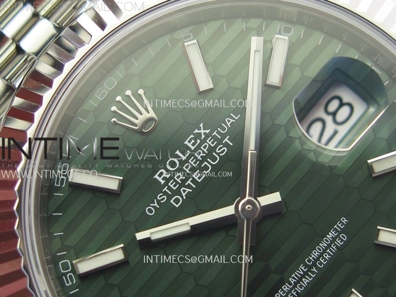 DateJust 41 126334 904L SS VSF 1:1 Best Edition Green Fluted Dial on Jubilee Bracelet VS3235