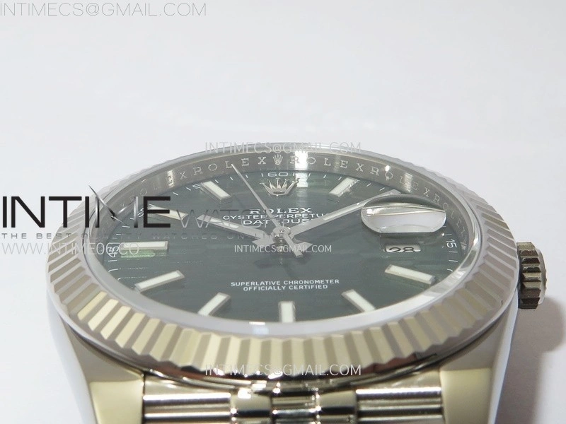 DateJust 41 126334 904L SS VSF 1:1 Best Edition Green Fluted Dial on Jubilee Bracelet VS3235