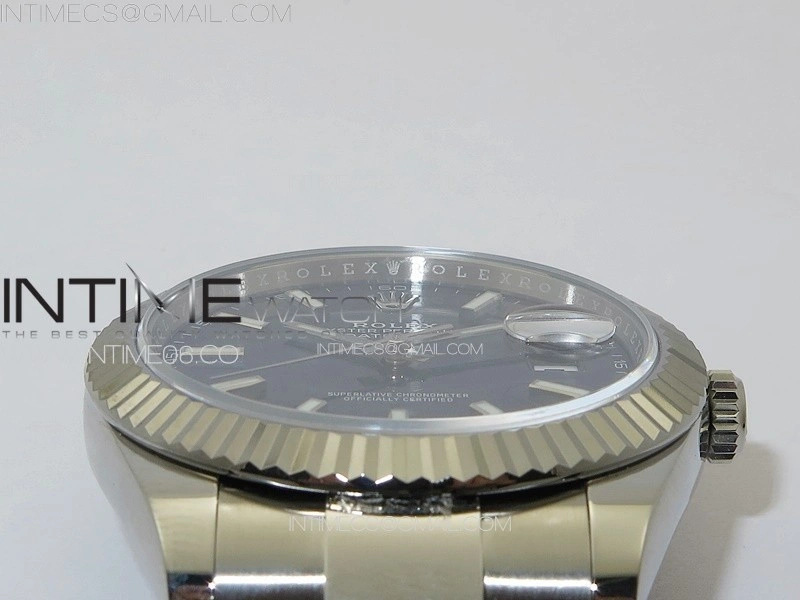 DateJust 41 126334 NTF 1:1 Best Edition 904L Steel Blue Stick Dial on Oyster Bracelet VR3235