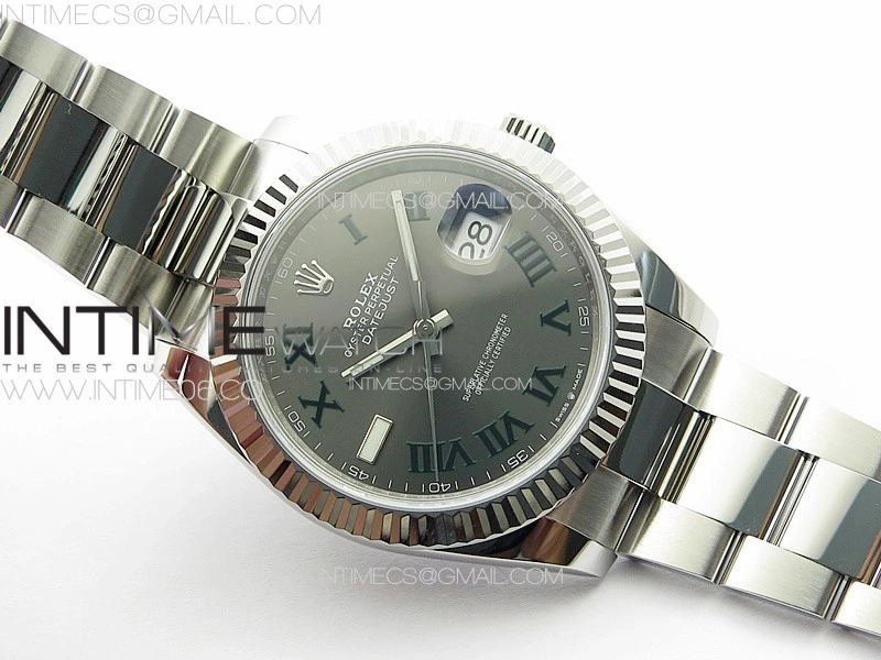 DateJust 41 126334 NTF 1:1 Best Edition 904L Steel Gray Roman Dial on Oyster Bracelet VR3235