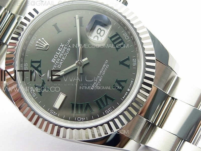 DateJust 41 126334 NTF 1:1 Best Edition 904L Steel Gray Roman Dial on Oyster Bracelet VR3235