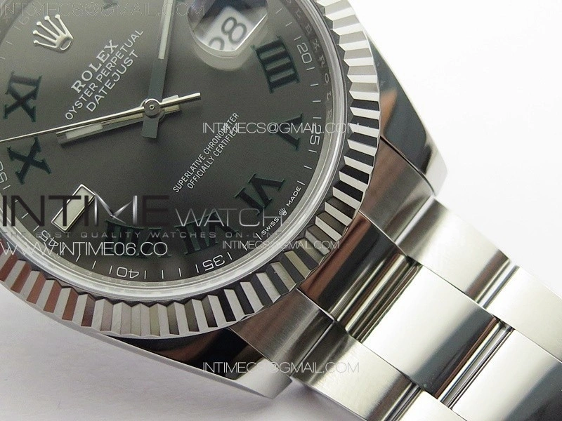DateJust 41 126334 NTF 1:1 Best Edition 904L Steel Gray Roman Dial on Oyster Bracelet VR3235