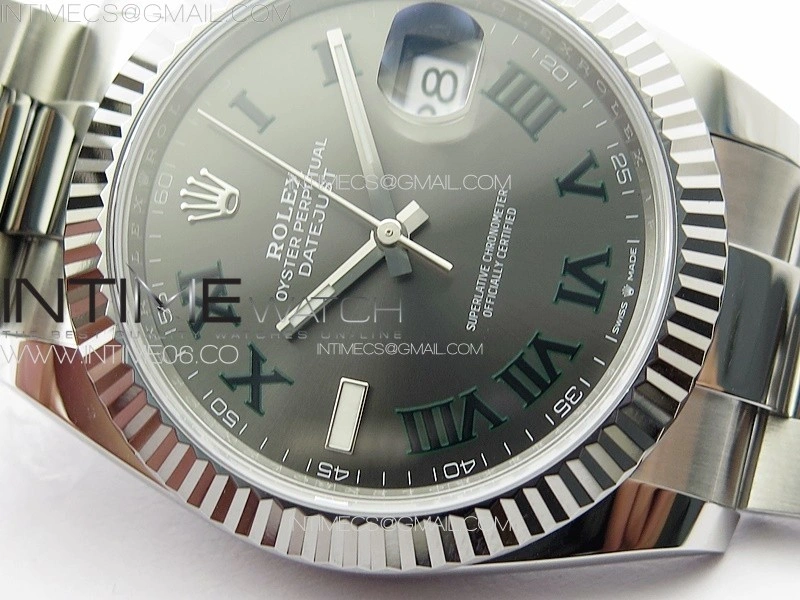 DateJust 41 126334 NTF 1:1 Best Edition 904L Steel Gray Roman Dial on Oyster Bracelet VR3235