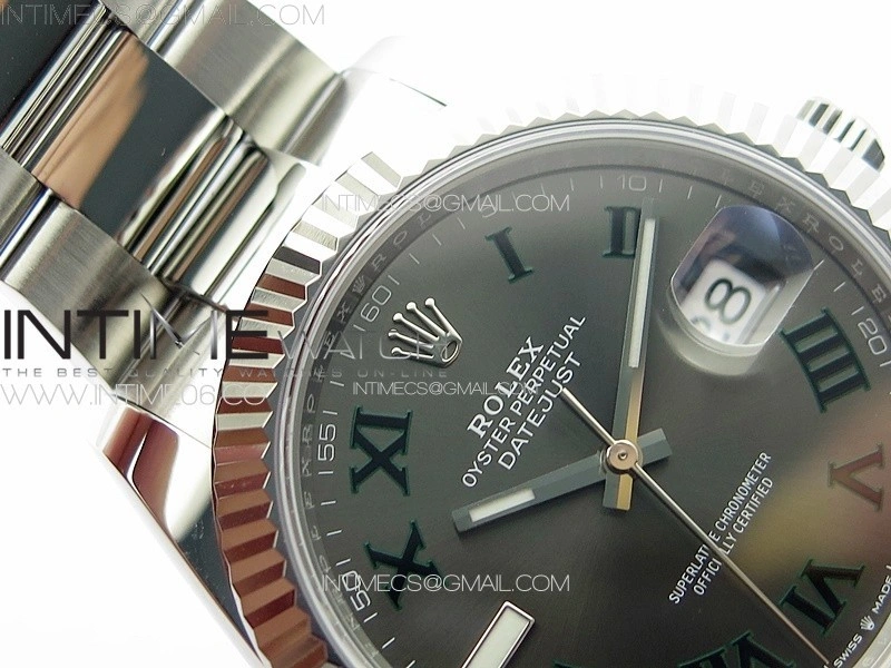 DateJust 41 126334 NTF 1:1 Best Edition 904L Steel Gray Roman Dial on Oyster Bracelet VR3235