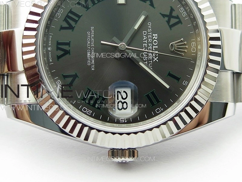 DateJust 41 126334 NTF 1:1 Best Edition 904L Steel Gray Roman Dial on Oyster Bracelet VR3235