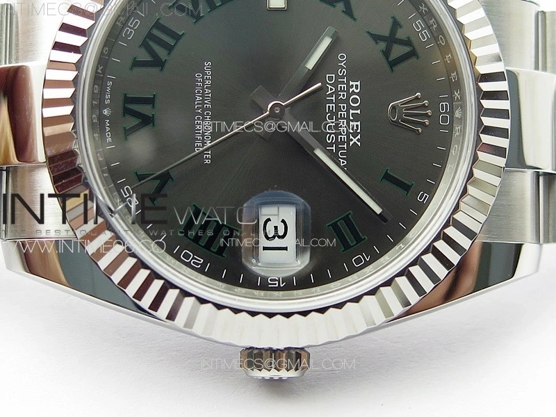 DateJust 41 126334 NTF 1:1 Best Edition 904L Steel Gray Roman Dial on Oyster Bracelet VR3235