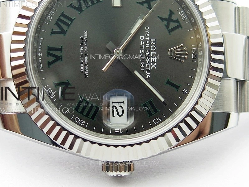 DateJust 41 126334 NTF 1:1 Best Edition 904L Steel Gray Roman Dial on Oyster Bracelet VR3235