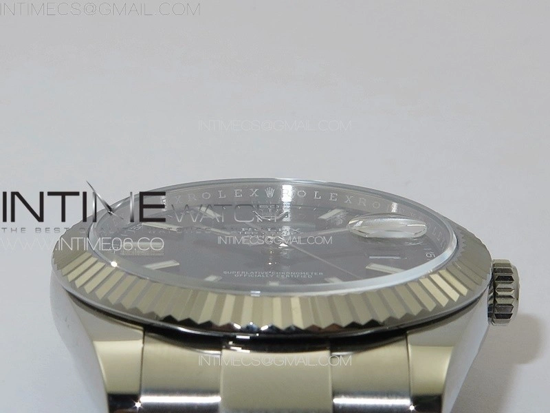 DateJust 41 126334 NTF 1:1 Best Edition 904L Steel Gray Stick Dial on Oyster Bracelet VR3235