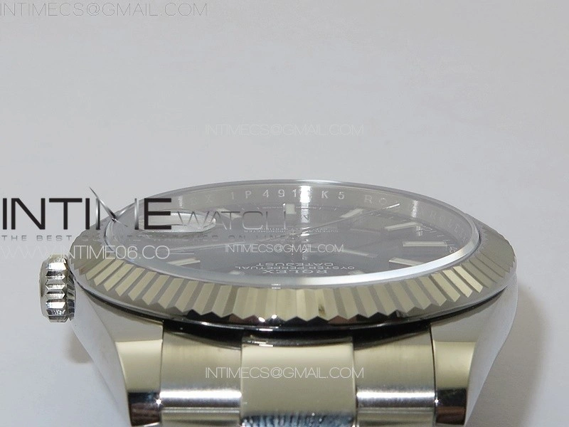 DateJust 41 126334 NTF 1:1 Best Edition 904L Steel Gray Stick Dial on Oyster Bracelet VR3235