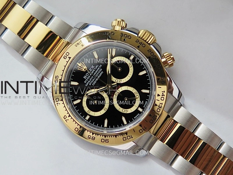 Daytona 126503 SS YG Gain Weight QF 1:1 Best Edition Black Dial On Oyster Bracelet SH4131