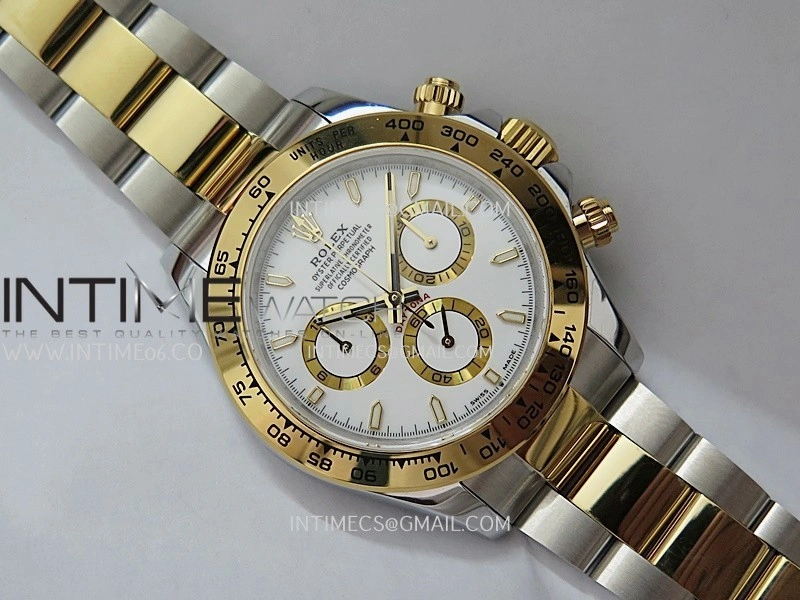 Daytona 126503 SS YG Gain Weight QF 1:1 Best Edition White Dial On Oyster Bracelet SH4131