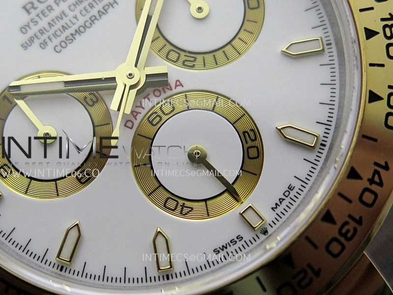 Daytona 126503 SS YG Gain Weight QF 1:1 Best Edition White Dial On Oyster Bracelet SH4131