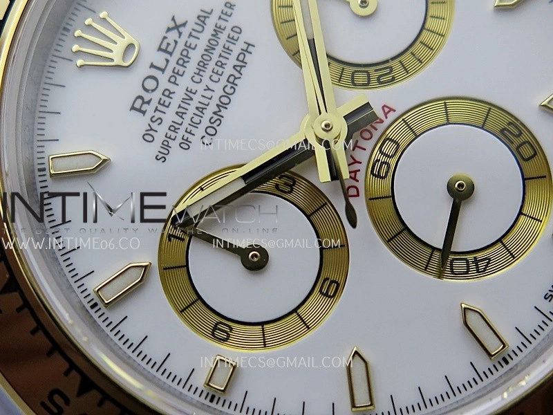 Daytona 126503 SS YG Gain Weight QF 1:1 Best Edition White Dial On Oyster Bracelet SH4131