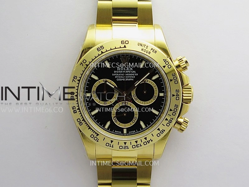 Daytona 126508 YG UFO 1:1 Best Edition Black Dial Stick Marker On Oyster Bracelet UF4131