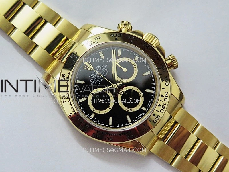 Daytona 126508 YG UFO 1:1 Best Edition Black Dial Stick Marker On Oyster Bracelet UF4131