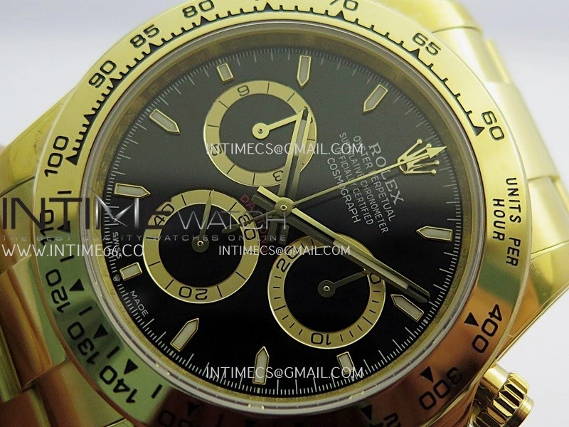 Daytona 126508 YG UFO 1:1 Best Edition Black Dial Stick Marker On Oyster Bracelet UF4131