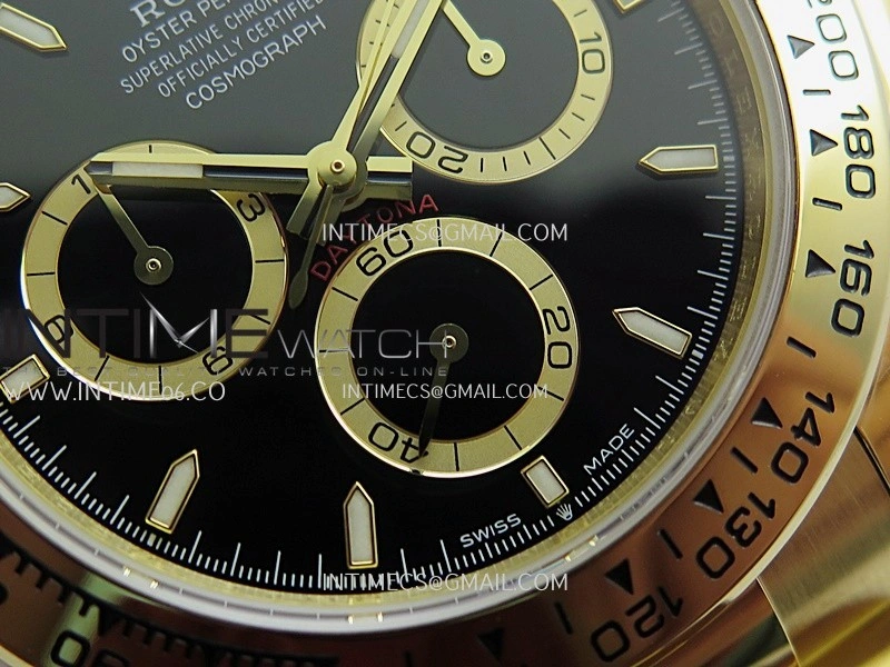 Daytona 126508 YG UFO 1:1 Best Edition Black Dial Stick Marker On Oyster Bracelet UF4131