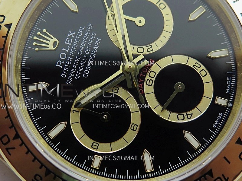 Daytona 126508 YG UFO 1:1 Best Edition Black Dial Stick Marker On Oyster Bracelet UF4131