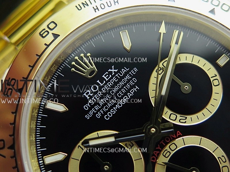 Daytona 126508 YG UFO 1:1 Best Edition Black Dial Stick Marker On Oyster Bracelet UF4131
