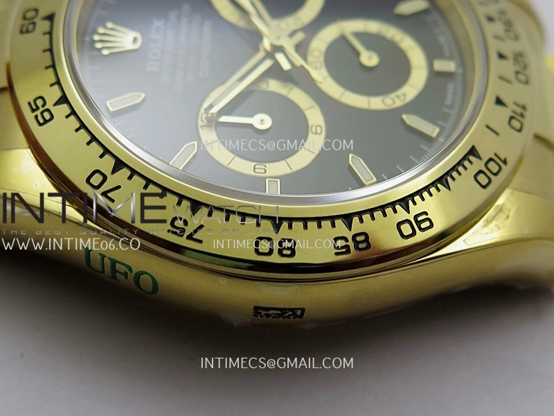 Daytona 126508 YG UFO 1:1 Best Edition Black Dial Stick Marker On Oyster Bracelet UF4131