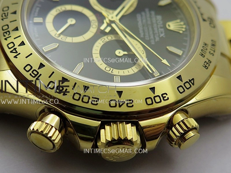 Daytona 126508 YG UFO 1:1 Best Edition Black Dial Stick Marker On Oyster Bracelet UF4131