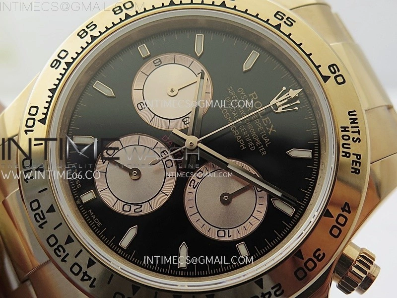 Daytona 126509 904L RG QF Best Edition Black Dial RG Subdial On 904L RG Bracelet SA4131