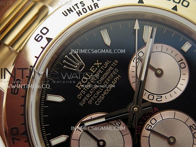 Daytona 126509 904L RG QF Best Edition Black Dial RG Subdial On 904L RG Bracelet SA4131