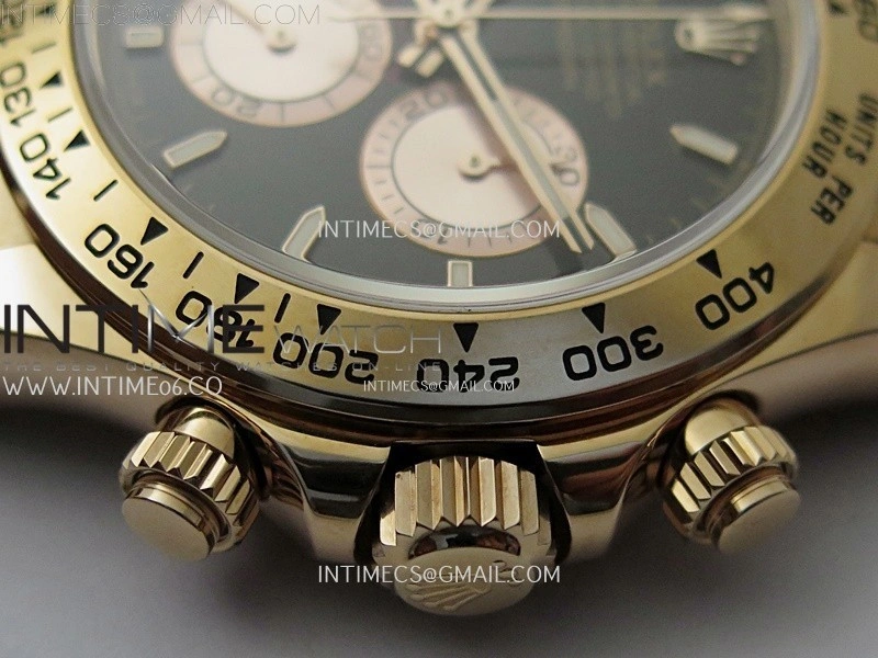Daytona 126509 904L RG QF Best Edition Black Dial RG Subdial On 904L RG Bracelet SA4131