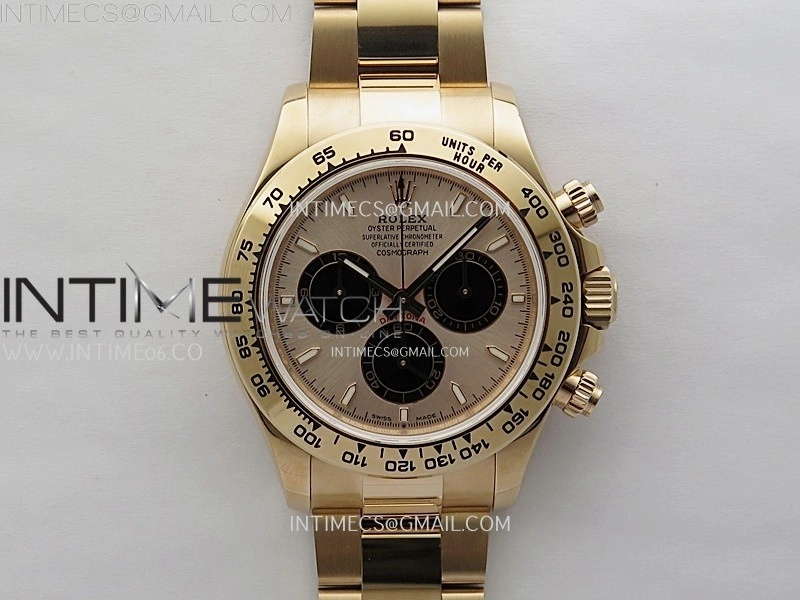 Daytona 126509 904L RG QF Best Edition RG Dial Black Subdial On 904L RG Bracelet SA4131