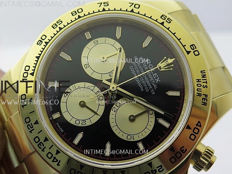 Daytona 126509 904L YG QF Best Edition Black Dial YG Subdial On 904L YG Bracelet SA4131