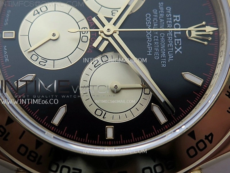 Daytona 126509 904L YG QF Best Edition Black Dial YG Subdial On 904L YG Bracelet SA4131